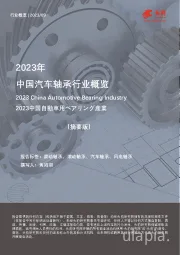 2023年中国汽车轴承行业概览（摘要版）