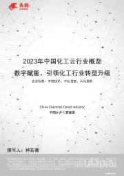 2023年中国化工云行业概览 数字赋能，引领化工行业转型升级