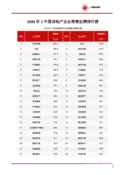 2024年1中国房地产企业销售业绩排行榜