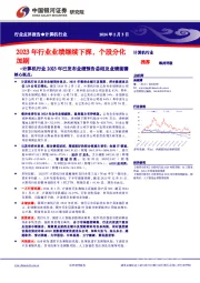 计算机行业2023年已发布业绩预告总结及业绩前瞻：2023年行业业绩继续下探，个股分化加剧