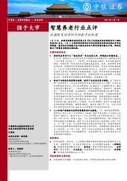 智慧养老行业点评：把握银发经济时代的数字化机遇