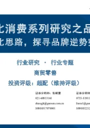 性价比消费系列研究之品牌篇：紧扣质价比思路，探寻品牌逆势突围之密钥