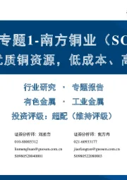 工业金属：海外铜企专题1-南方铜业（SCCO.N）-坐拥优质铜资源，低成本、高成长