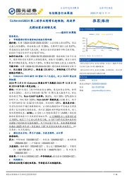 通信行业周报：Coherent2024第二财季业绩增长超预期，高速率光模块需求持续兑现