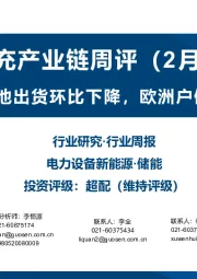 光储充产业链周评（2月第2周）：1月淡季储能电池出货环比下降，欧洲户储库存维持高位