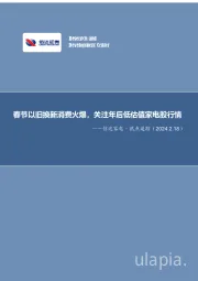 信达家电·热点追踪（2024.2.18）：春节以旧换新消费火爆，关注年后低估值家电股行情