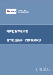 电影行业专题报告：春节档创新高，口碑票房双收