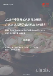 2023年中国粤式火锅行业概览：广东火锅品牌的崛起机会在何处？（摘要版）
