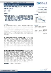 有色金属行业跟踪周报美国政府对俄铝制裁力度不及预期，电解铝价格冲高回落