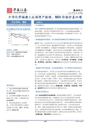 行业研究/行业周报：万华化学福建工业园停产检修，MDI价格价差双增