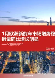 EV观察系列157:1月欧洲新能车市场增势稳定,销量同比增长明显