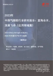2023年中国气凝胶行业研究报告：蓝海击水，浪遏飞舟（应用领域篇）（摘要版）