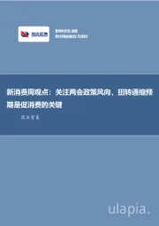 新消费周观点:关注两会政策风向,扭转通缩预期是促消费的关键