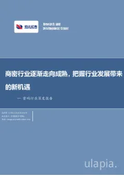 密码行业深度报告：商密行业逐渐走向成熟，把握行业发展带来的新机遇