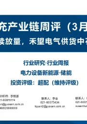 光储充产业链周评（3月第1周）：国内储能招标持续放量，禾望电气供货中石油制氢设备项目