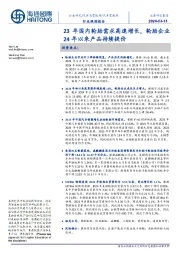 汽车零配件行业跟踪报告:23年国内轮胎需求高速增长,轮胎企业24年以来产品持续提价