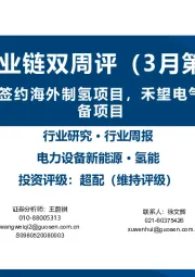 氢能产业链双周评（3月第2期）：隆基、能建、华电签约海外制氢项目，禾望电气供货中石油制氢设备项目