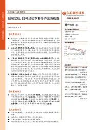 电子设备行业专题研究:扬帆起航,日韩经验下看电子出海机遇
