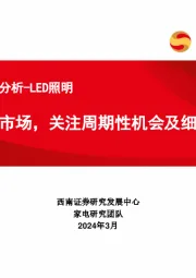 家电行业专题分析-LED照明：围绕欧美市场，关注周期性机会及细分赛道