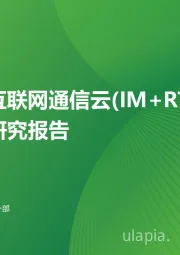 全球互联网通信云(IM+RTC)行业研究报告