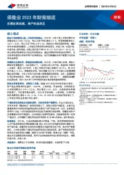 保险业2023年财报综述：负债改革延续，资产收益承压