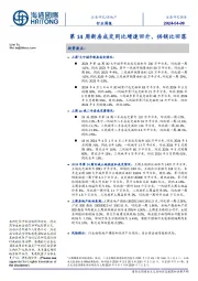 房地产行业周报：第14周新房成交同比增速回升、供销比回落