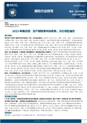 保险行业研究：2023年报综述：资产端拖累利润表现，分红韧性强劲