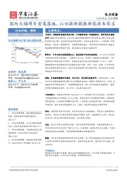 电力设备行业周报：国内大储项目密集落地，以旧换新提振新能源车需求