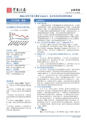 全球科技行业周报：Meta发布开源大模型Llama 3，地方性低空经济规划频出