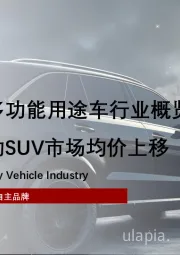 2024年中国运动型多功能用途车行业概览：电动化智能化驱动SUV市场均价上移