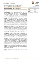 电子：台积电2024Q1业绩点评-营收净利润超预期，AI芯片需求强劲