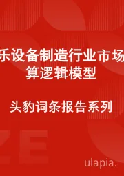 中国游乐设备制造行业市场规模测算逻辑模型 头豹词条报告系列