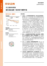 化工新材料行业周报：国内成品油新一轮价格下调将开启