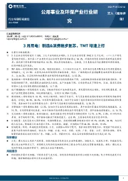 公用事业及环保产业行业研究：3月用电：制造&消费稳步复苏，TMT增速上行