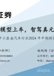 开源中小盘&汽车行业2024年中期投资策略:大模型上车,智驾真元年