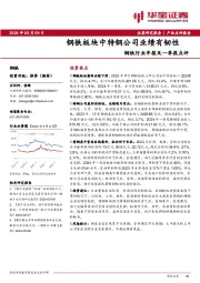 钢铁行业年报及一季报点评：钢铁板块中特钢公司业绩有韧性