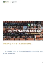 房地产：2024年5月上海市住宅价格发布