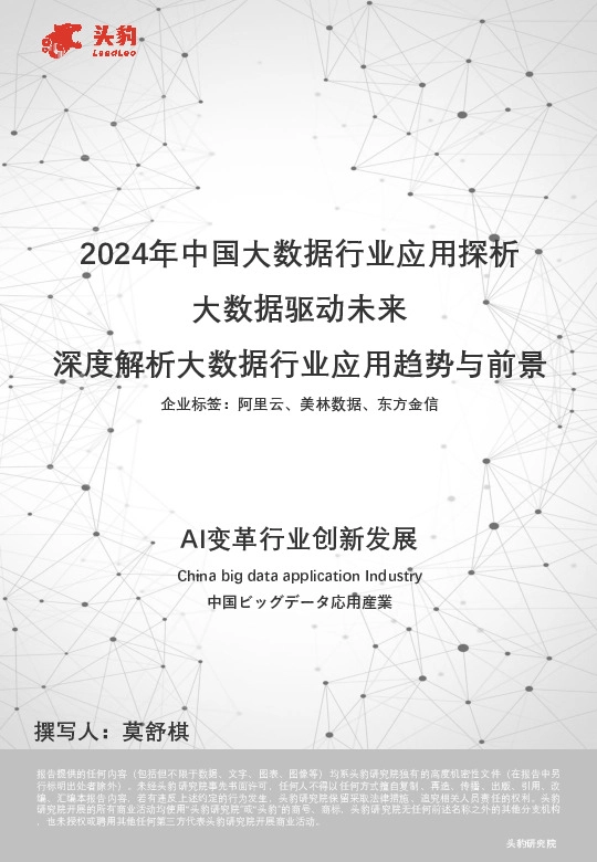 2024年中国大数据行业应用探析：大数据驱动未来 深度解析大数据行业应用趋势与前景