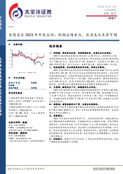 发债房企2023年年报总结：短期业绩承压，优质龙头未来可期