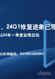 电新行业2023年&24年一季度业绩总结:底部加速确认,24Q1修复迹象已现