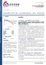 电力设备及新能源行业新能源周报(第87期):光伏演绎极致低价,海风、车型有突破
