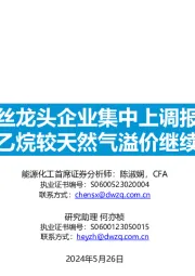 能源化工行业：长丝龙头企业集中上调报价，美国乙烷较天然气溢价继续收窄