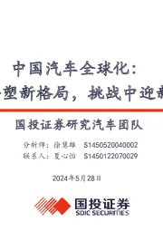 中国汽车全球化：出海塑新格局，挑战中迎新机
