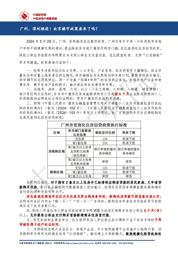房地产行业：广州、深圳跟进！北京楼市政策要来了吗？