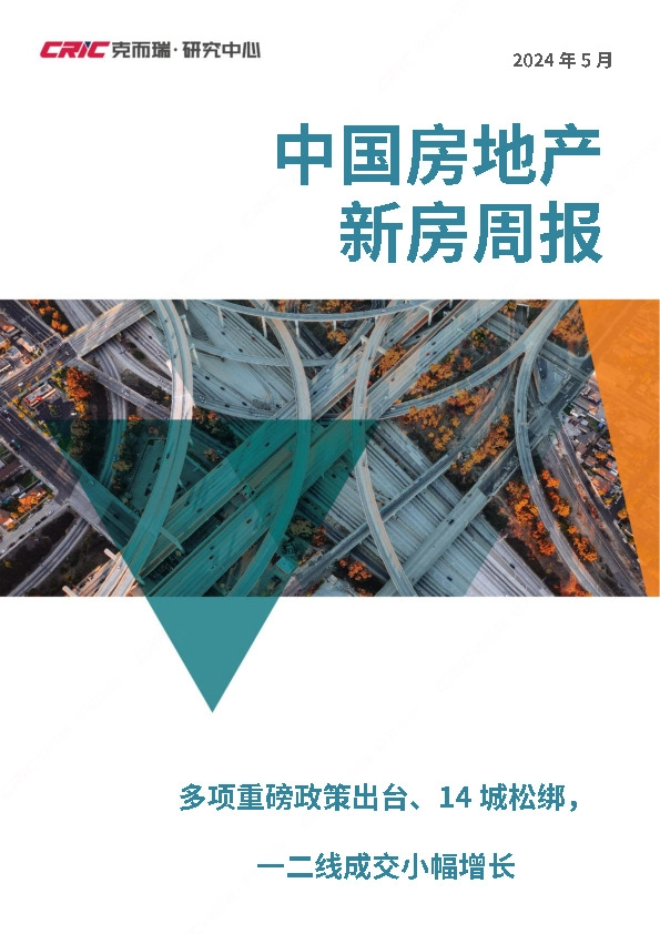 中国房地产新房周报：多项重磅政策出台、14城松绑，一二线成交小幅增长