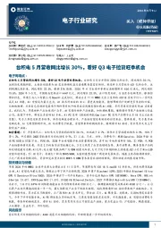 电子行业周报:台积电5月营收同比增长30%,看好Q3电子拉货旺季机会
