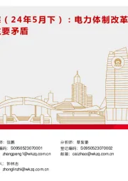 新能源产业趋势跟踪(24年5月下):电力体制改革成热议,消纳是当前主要矛盾
