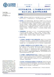 北交所机械月报:5月机械板块北交所市值占比22%;基础件等板块领涨