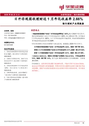 银行理财产品周数据：日开非现固收理财近1月年化收益率2.66%