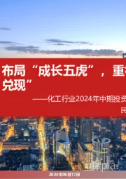 化工行业2024年中期投资策略：布局“成长五虎”，重视“涨价兑现”